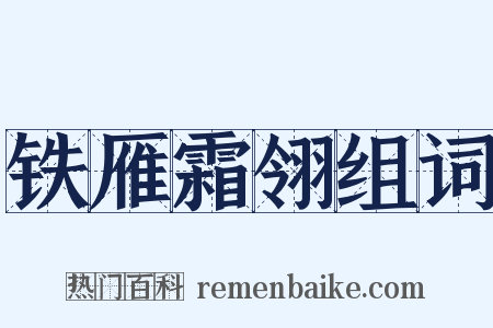 铁雁霜翎组词是什么意思的图片